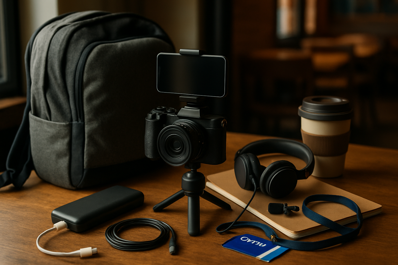 My budget campus filming kit that fits in one backpack